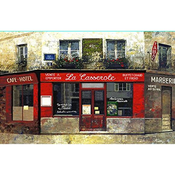Old World Paris Forgotten Cafe Tapestry Large Wall Hanging  53x35"  NEW - Picture 3 of 3